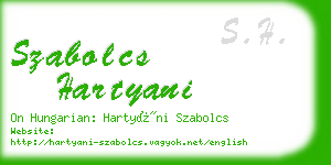 szabolcs hartyani business card